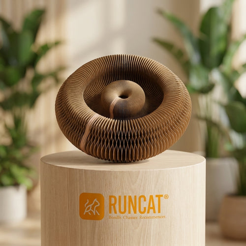 Griffoir en carton RUNCAT, alternative anti-griffures pour protéger le canapé
